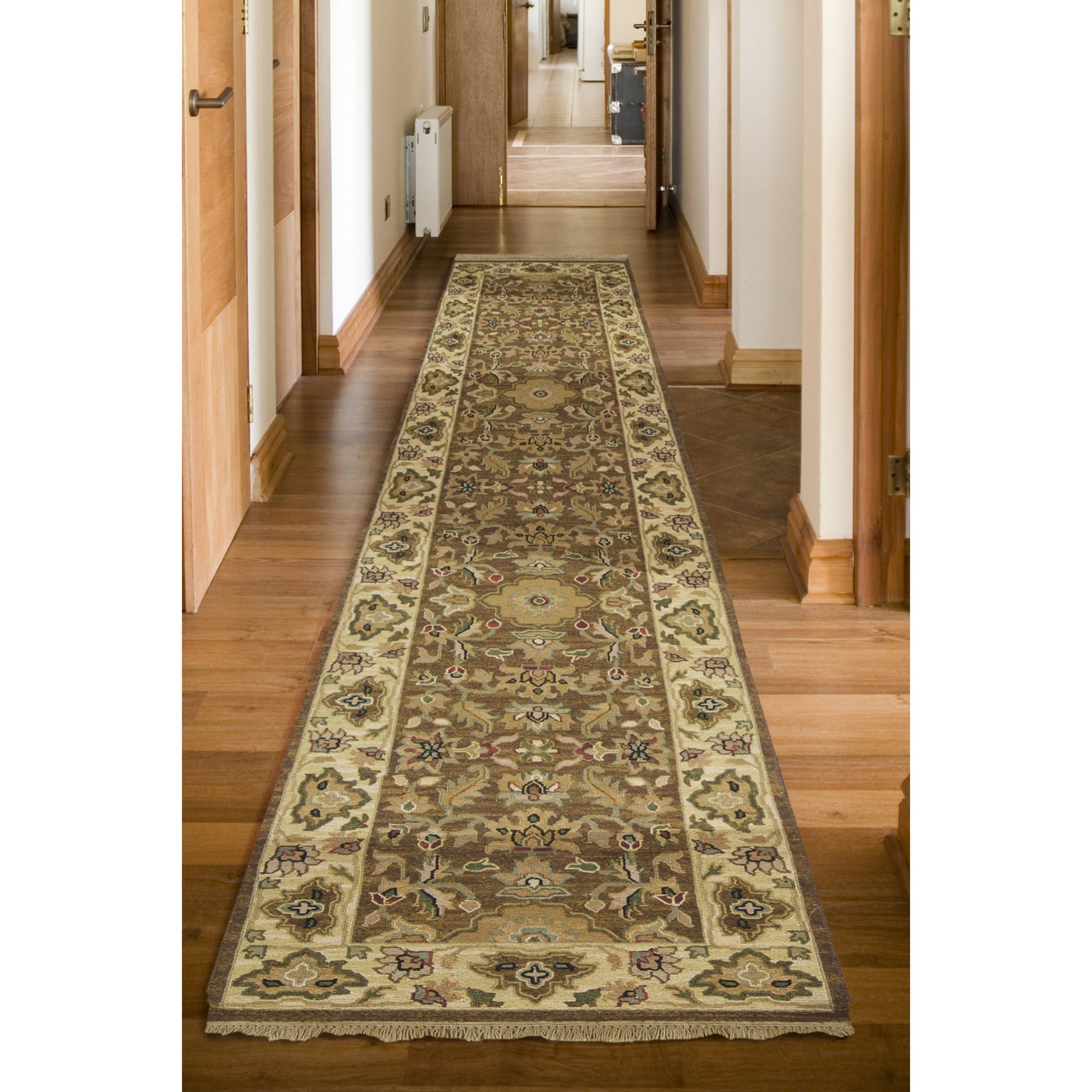 Soumek Rug - 11455 by Surya in brown. Made from 100% semi-worsted new zealand wool in a unique style.