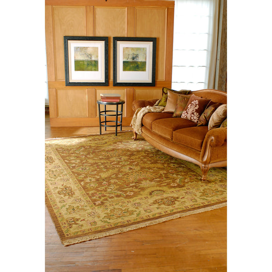 Soumek Rug - 11455 by Surya in brown multi. Made from 100% semi-worsted new zealand wool in a unique style.
