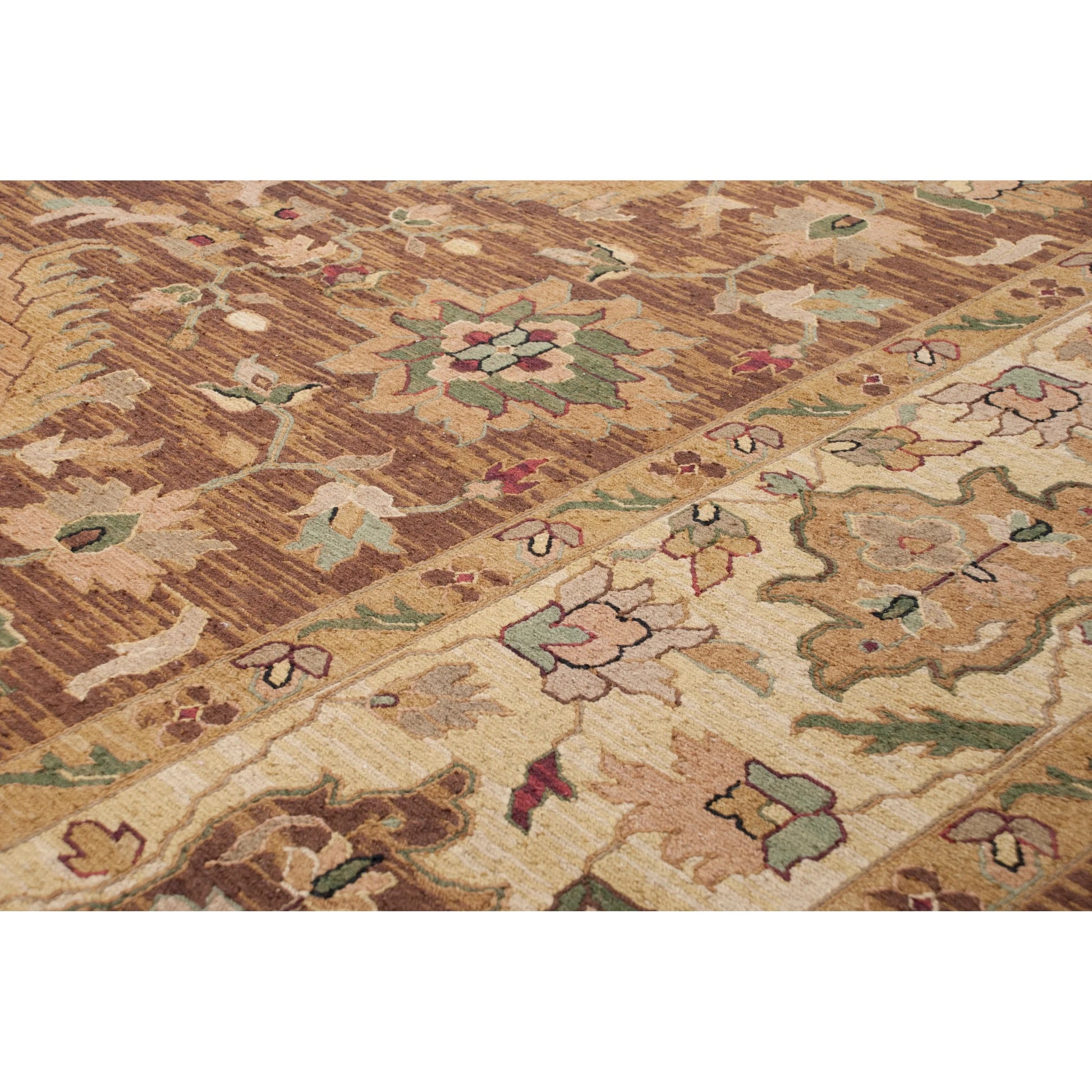 Soumek Rug - 11455 by Surya in brown. Made from 100% semi-worsted new zealand wool in a unique style.