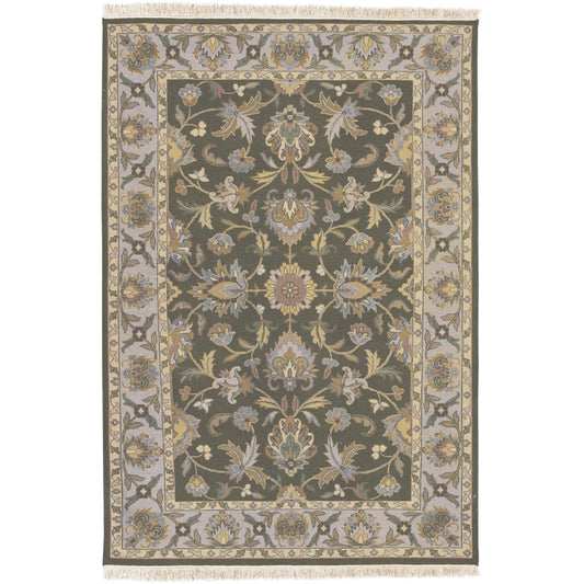 Soumek Rug - 11459 by Surya in olive multi. Made from 100% semi-worsted new zealand wool in a unique style.