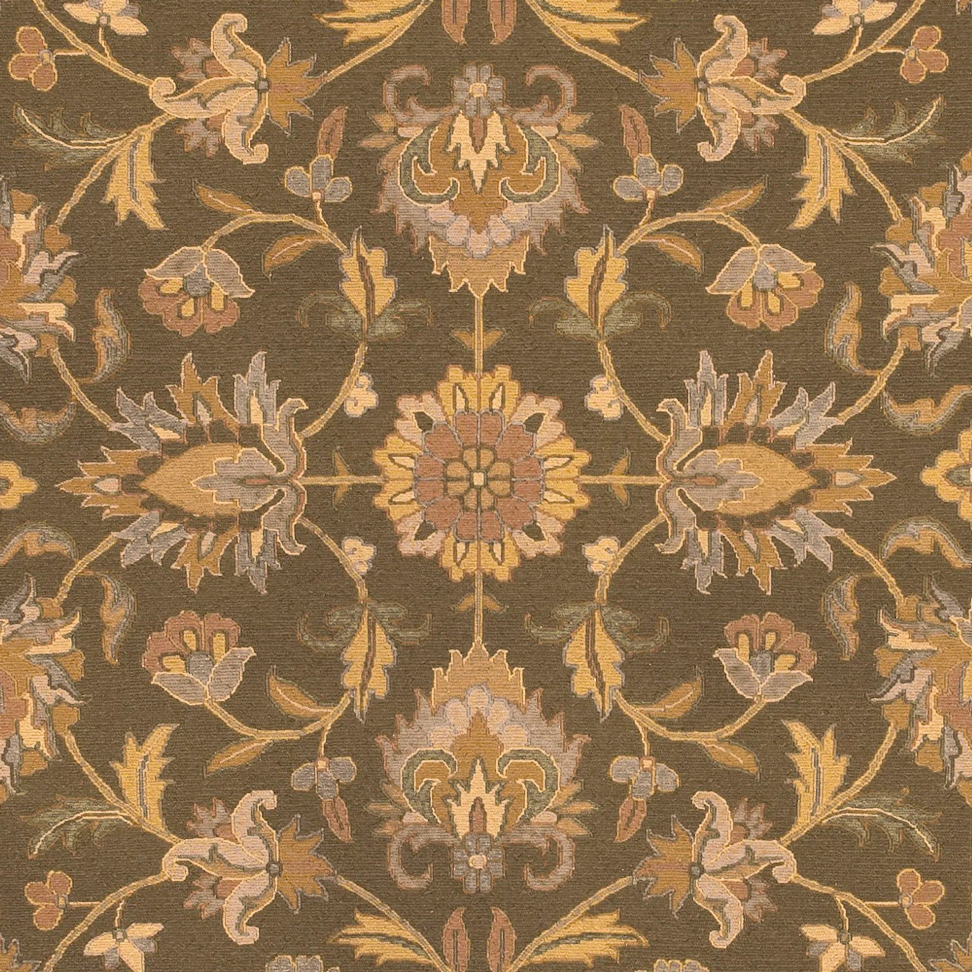 Soumek Rug - 11459 by Surya in tan, beige, olive, dark brown, slate. Made from 100% semi-worsted new zealand wool in a unique style.