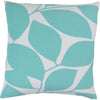 Aqua, Light Gray / Down Feather / 18" x 18"