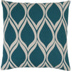 Teal, Light Gray / Down Feather / 18" x 18"