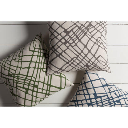 Somerset Pillow - 9430 by Surya in gray, ivory. Made from 100% cotton in a modern style.