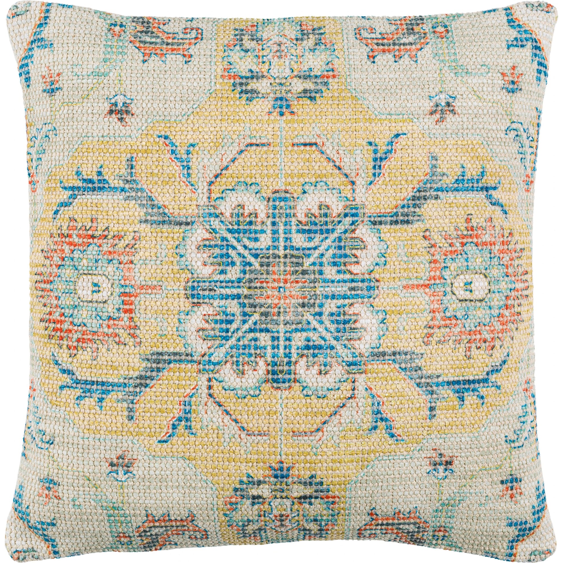 Samsun Pillow - 29182 by Surya in cream, yellow. Made from 70% cotton, 30% polyester, 100% cotton in a eclectic & global style.