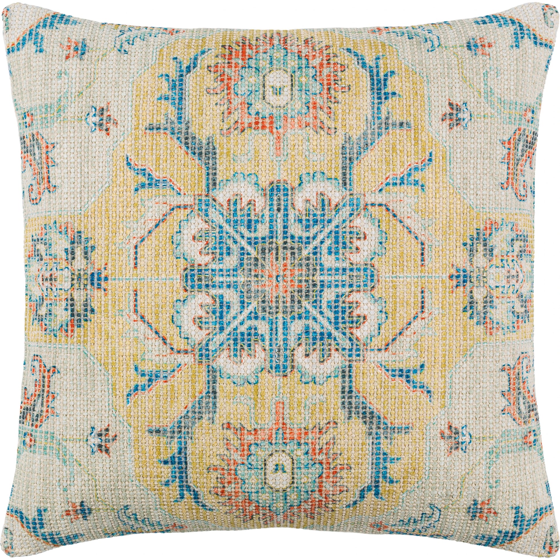 Samsun Pillow - 29182 by Surya in cream, yellow. Made from 70% cotton, 30% polyester, 100% cotton in a eclectic & global style.