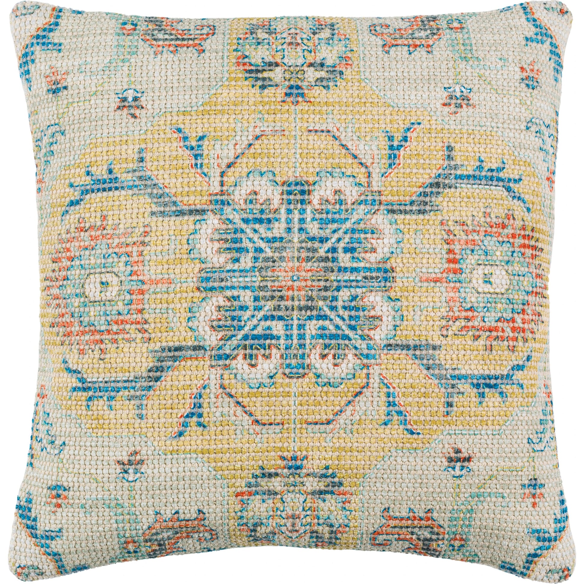 Samsun Pillow - 29182 by Surya in cream, yellow. Made from 70% cotton, 30% polyester, 100% cotton in a eclectic & global style.