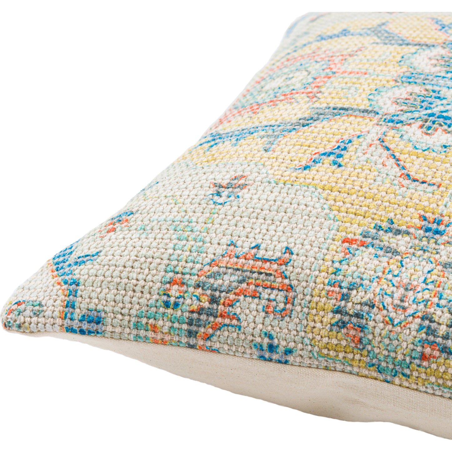 009 SI-1890094,SI-1890095,SI-1890096,SI-1890097,SI-1890098,SI-1890099,SI-1890100,SI-1890101 | Closeup | Samsun Pillow - 29182 by Surya in cream, yellow. Made from 70% cotton, 30% polyester, 100% cotton in a eclectic & global style.