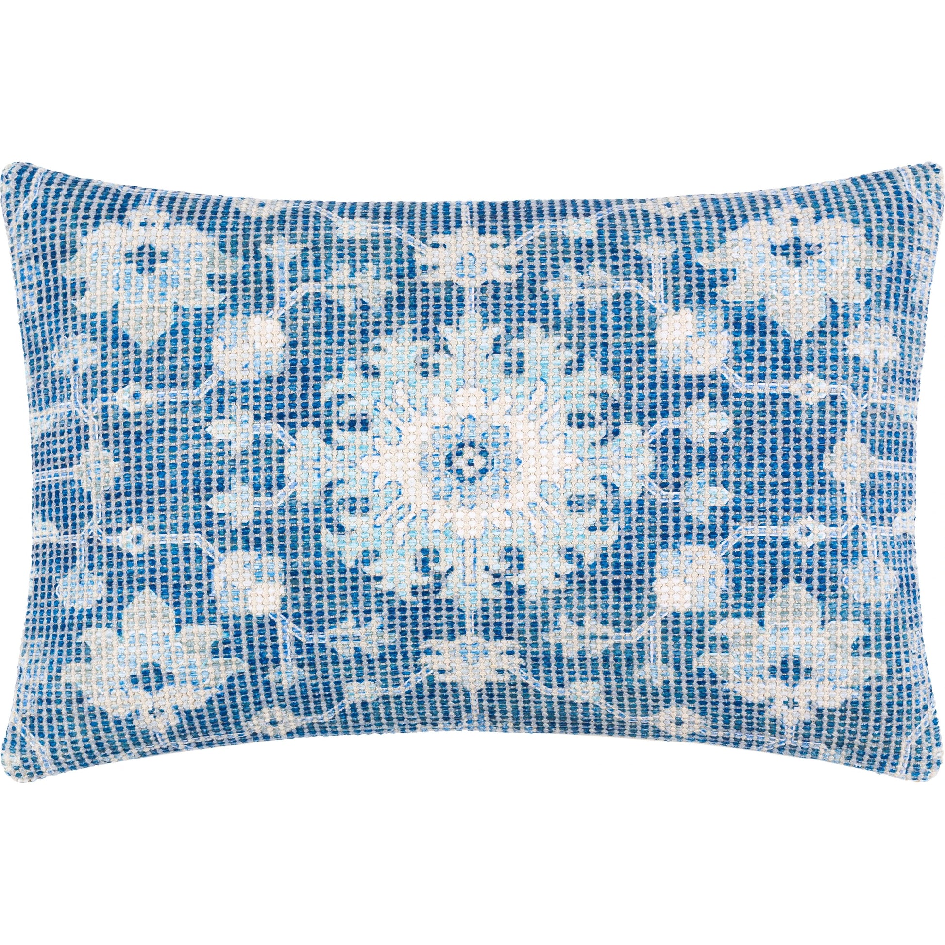 Samsun Pillow - 15362 by Livabliss in cream, navy. Made from 70% cotton, 30% polyester, 100% cotton in a eclectic & global style.