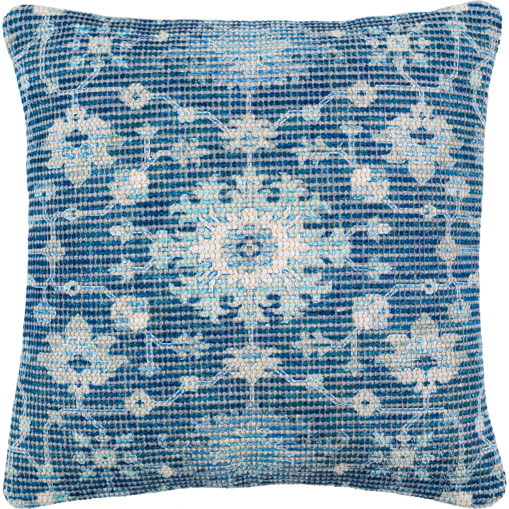 Samsun Pillow - 15362 by Livabliss in cream, navy. Made from 70% cotton, 30% polyester, 100% cotton in a eclectic & global style.