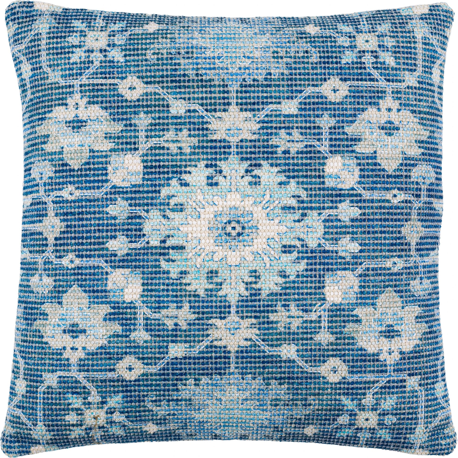 Samsun Pillow - 15362 by Livabliss in cream, navy. Made from 70% cotton, 30% polyester, 100% cotton in a eclectic & global style.