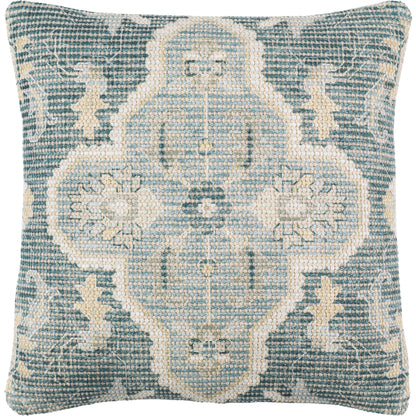 Samsun Pillow - 28567 by Livabliss in cream, teal. Made from 70% cotton, 30% polyester, 100% cotton in a eclectic & global style.