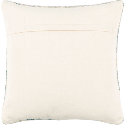 Samsun Pillow - 28567 by Livabliss in cream, teal. Made from 70% cotton, 30% polyester, 100% cotton in a eclectic & global style.