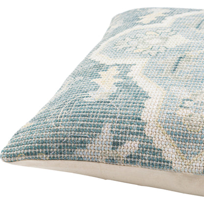 Samsun Pillow - 28567 by Livabliss in cream, teal. Made from 70% cotton, 30% polyester, 100% cotton in a eclectic & global style.