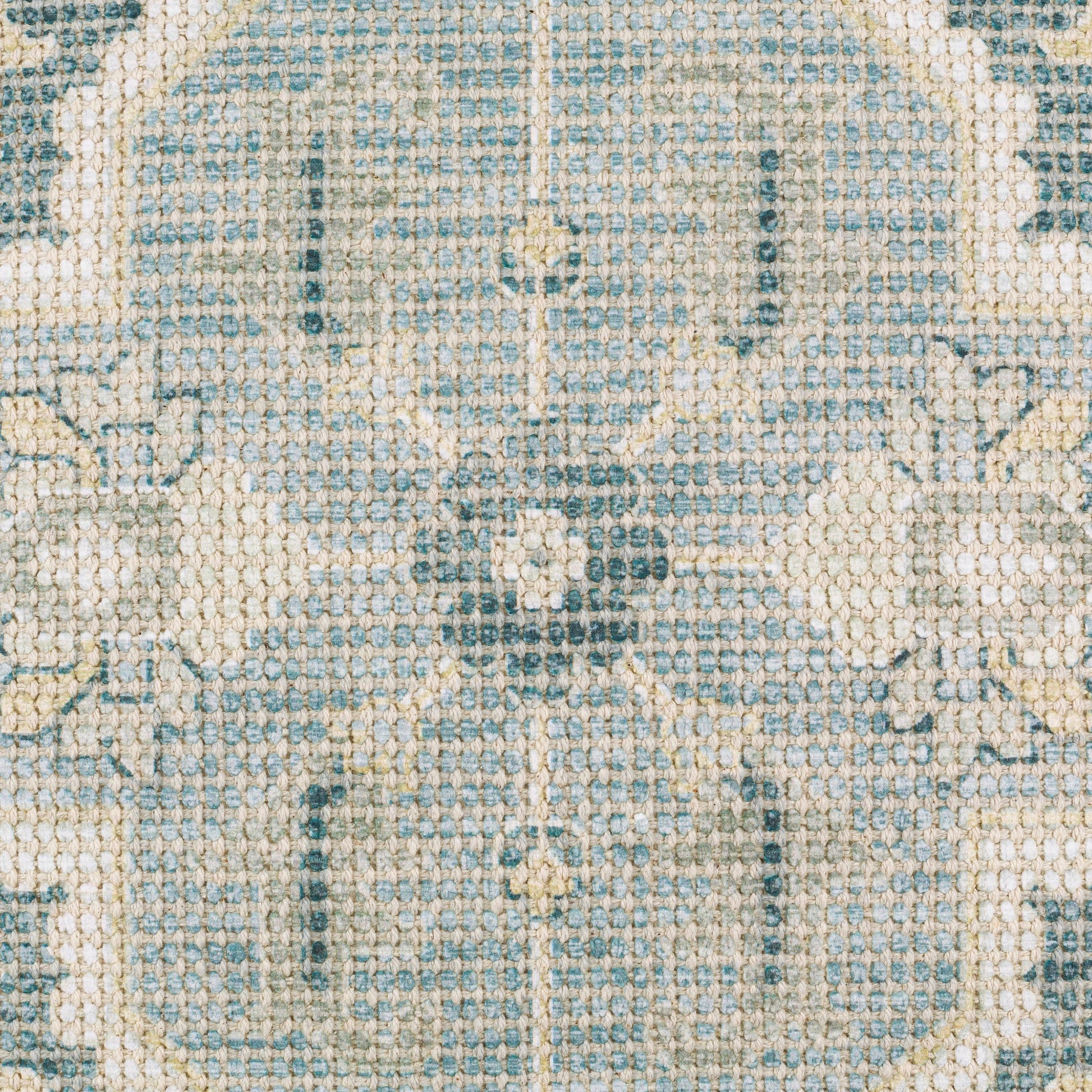 Samsun Pillow - 28567 by Livabliss in cream, teal. Made from 70% cotton, 30% polyester, 100% cotton in a eclectic & global style.