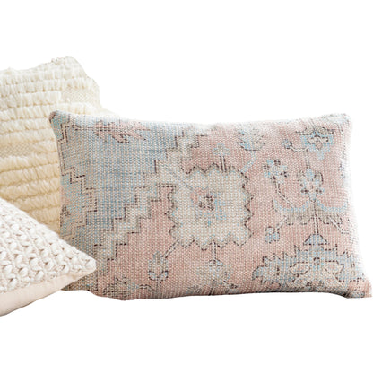 Samsun Pillow - 21231 by Livabliss in cream, dusty pink. Made from 70% cotton, 30% polyester, 100% cotton in a eclectic & global style.