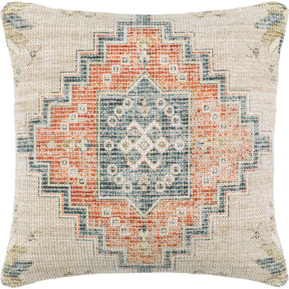 Samsun Pillow - 32233 by Surya in cream, deep teal. Made from 70% cotton, 30% polyester, 100% cotton in a eclectic & global style.
