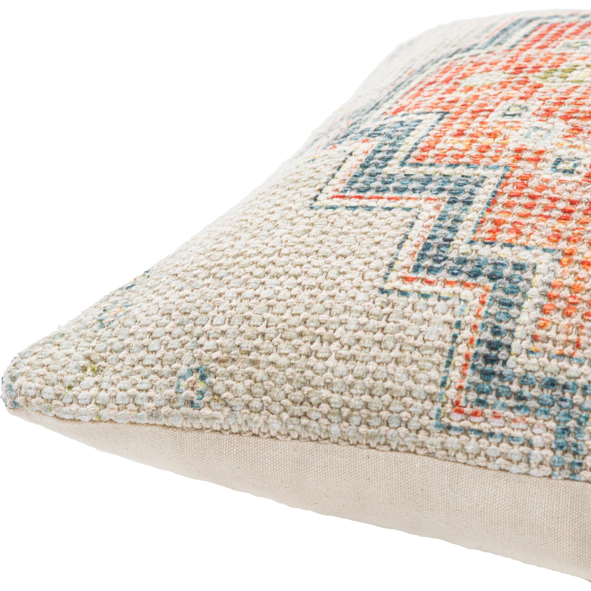 Samsun Pillow - 32233 by Surya in cream, deep teal. Made from 70% cotton, 30% polyester, 100% cotton in a eclectic & global style.