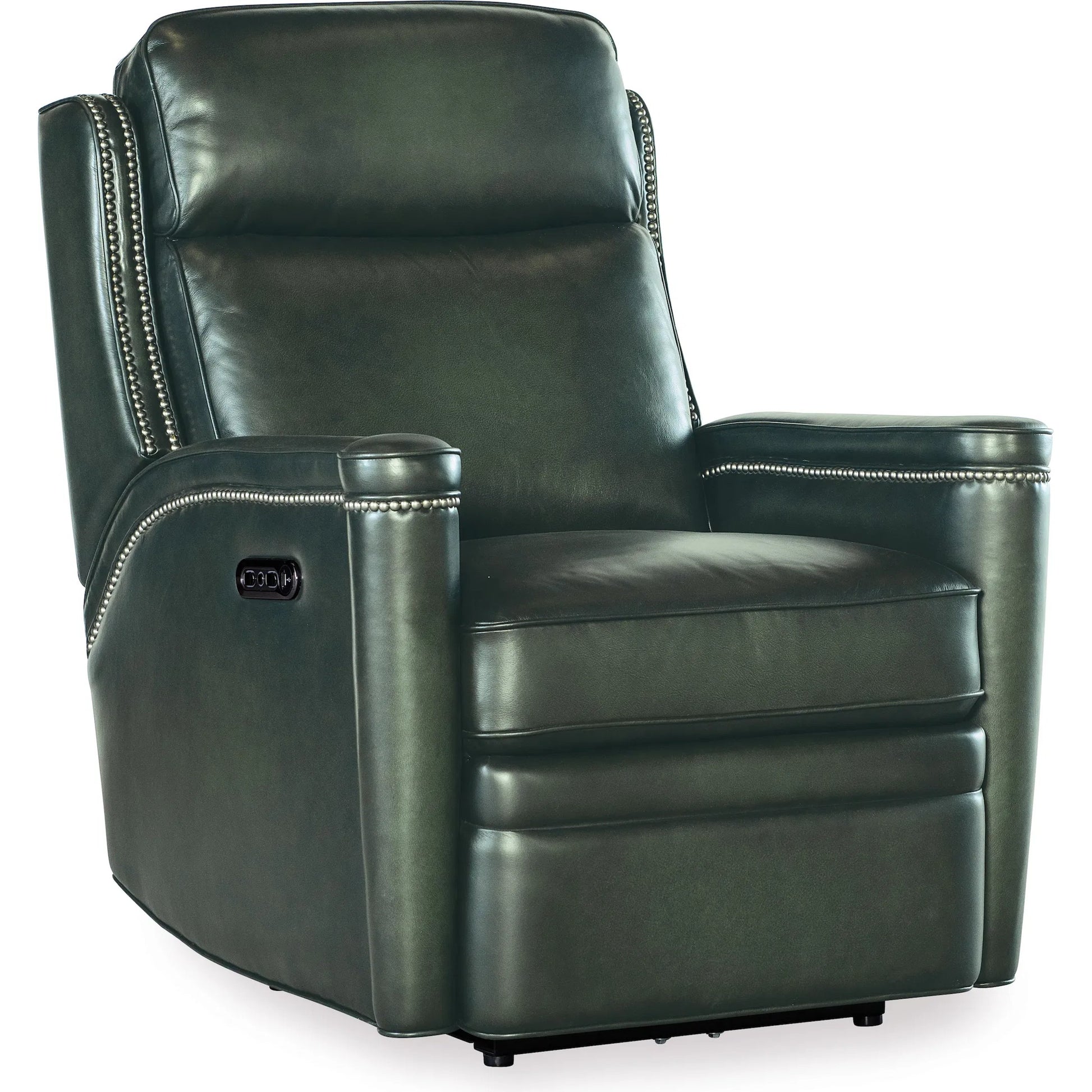 Hamilton Power Recliner with Power Headrest by Hooker Furniture in grey. Made from unique in a traditional style.