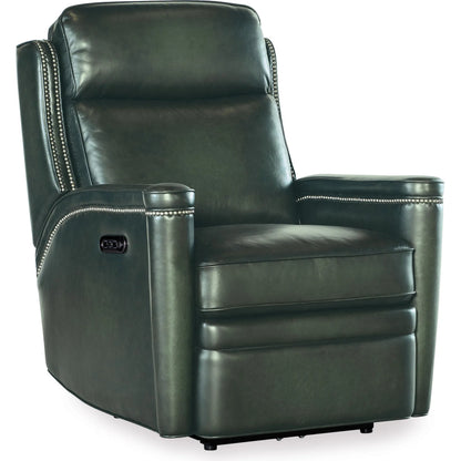 Hamilton Power Recliner with Power Headrest by Hooker Furniture in grey. Made from unique in a traditional style.