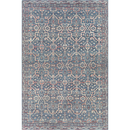 Smyrna SMY-2300 Rug by Surya in charcoal, burgandy, beige. Made from 100% wool in a unique style.