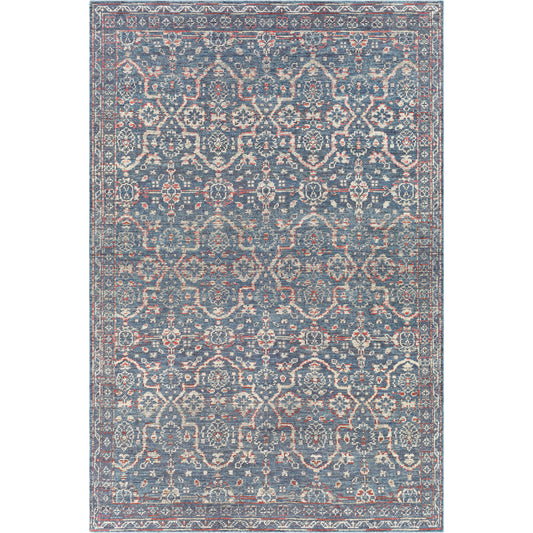 Smyrna Rug - 26201 by Surya in charcoal, burgandy. Made from 100% wool in a unique style.