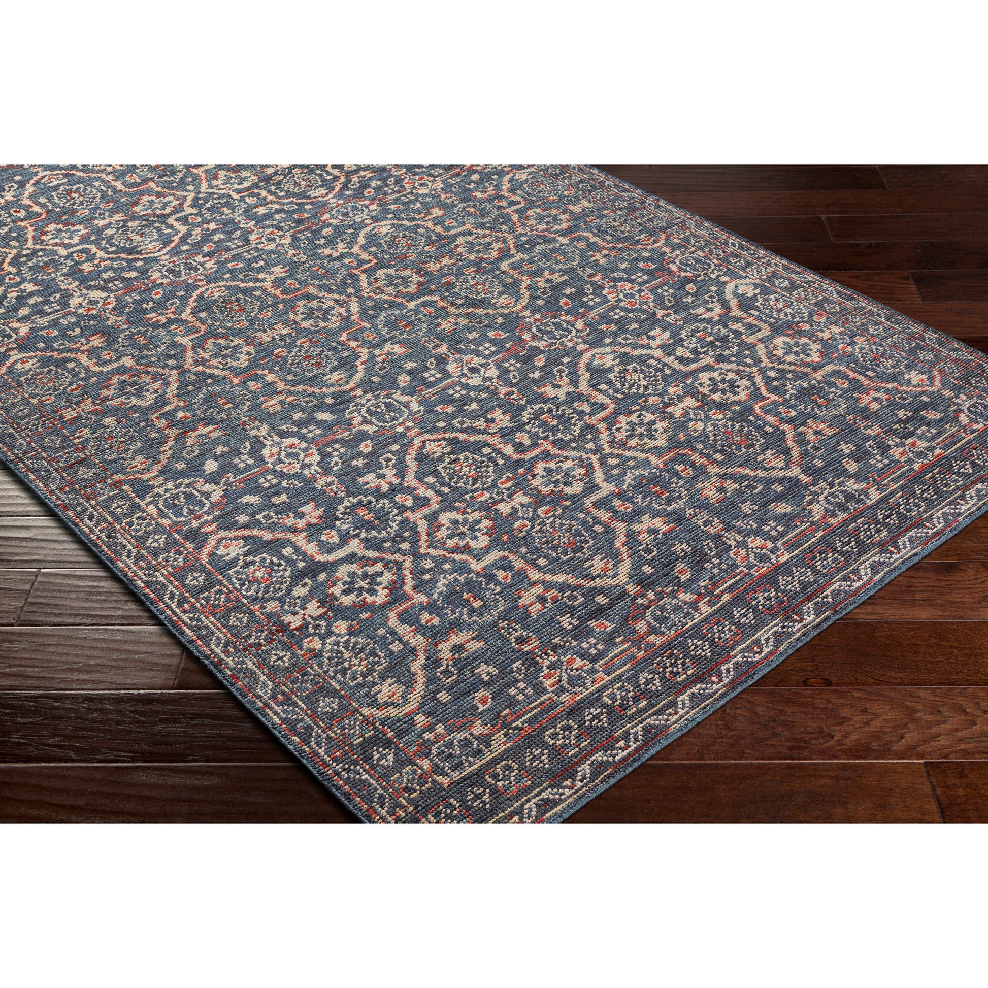 Smyrna SMY-2300 Rug by Surya in charcoal, burgandy, beige. Made from 100% wool in a unique style.