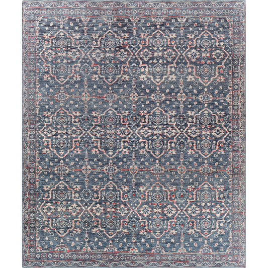 Smyrna Rug - 26201 by Surya in charcoal, burgandy. Made from 100% wool in a unique style.
