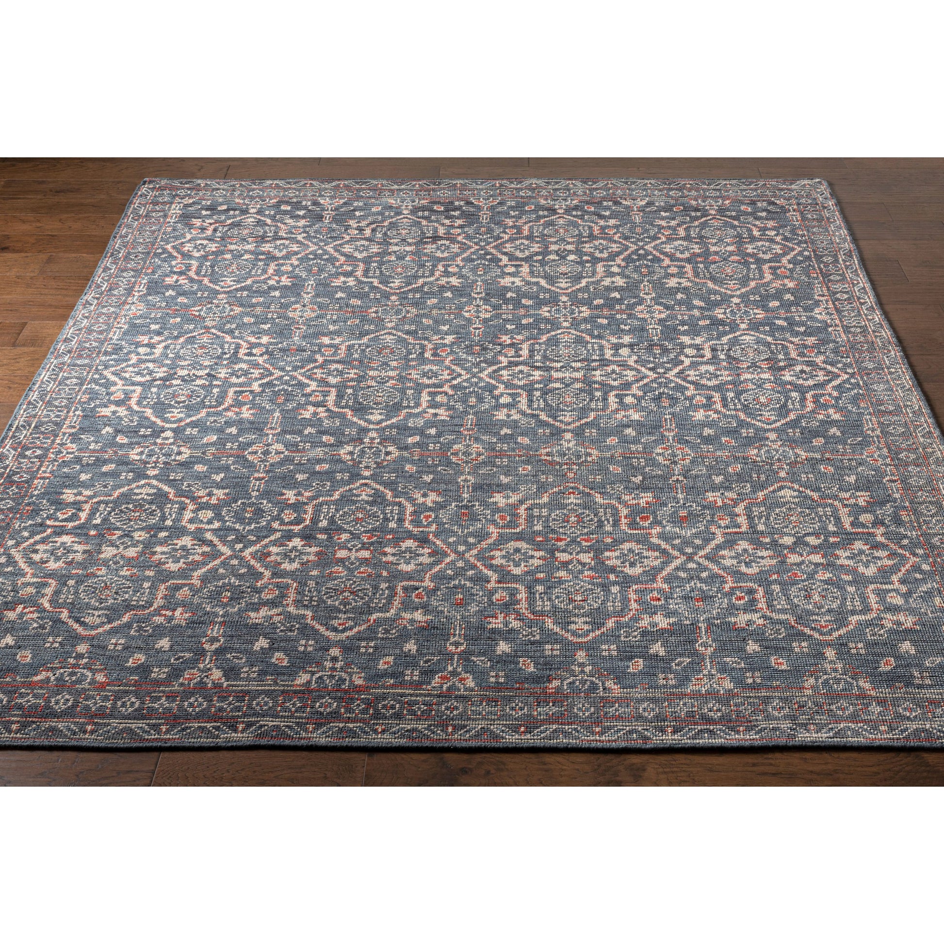 Smyrna SMY-2300 Rug by Surya in charcoal, burgandy, beige. Made from 100% wool in a unique style.