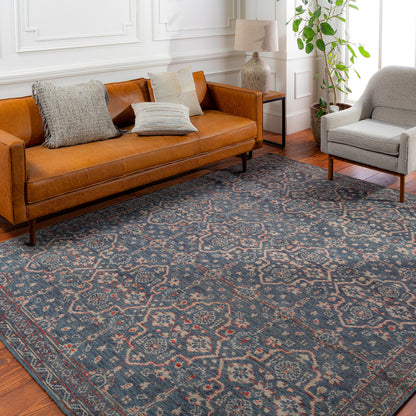 Smyrna SMY-2300 Rug by Surya in charcoal, burgandy, beige. Made from 100% wool in a unique style.