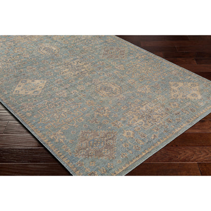 Smyrna SMY-2303 Rug by Surya in light blue, medium gray, beige, black. Made from 100% wool in a unique style.