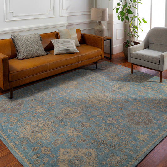 Smyrna Rug - 26251 by Surya in light blue, medium gray. Made from 100% wool in a unique style.