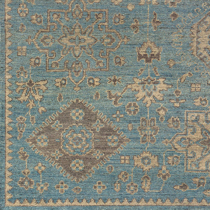 Smyrna SMY-2303 Rug by Surya in light blue, medium gray, beige, black. Made from 100% wool in a unique style.