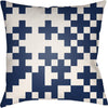 Dark Blue, White / 18" x 18"