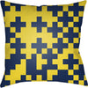 Bright Yellow, Dark Blue / 18" x 18"
