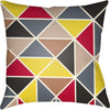 Black, Bright Yellow, White, Copper, Bright Red / 18" x 18"