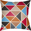 Copper, Sky Blue, White, Black, Bright Red / 18" x 18"