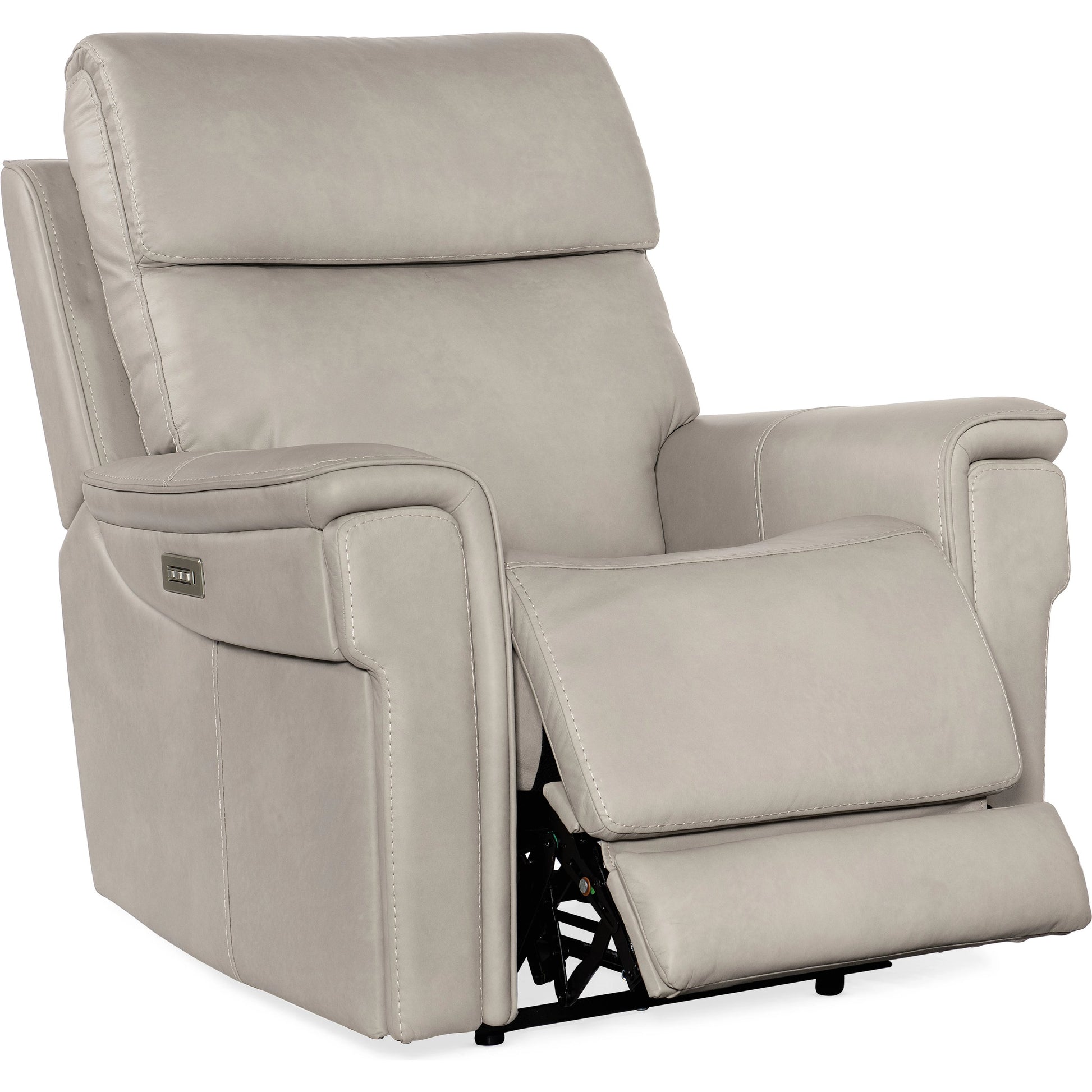 Lyra Zero Gravity Power Recliner by Hooker Furniture. Made from leather in a traditional style.