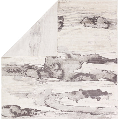 Sanata SNA01 Rug by Jaipur Living in gray, ivory. Made from 100% viscose in a unique style.