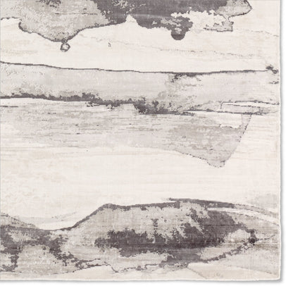 Sanata SNA01 Rug by Jaipur Living in gray, ivory. Made from 100% viscose in a unique style.