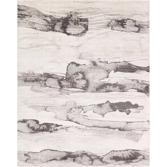 Sanata SNA01 Rug by Jaipur Living in gray, ivory. Made from 100% viscose in a unique style.