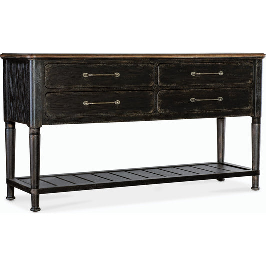 Americana Server by Hooker Furniture. Made from oak veneers with solid-wood edge top in a cottage & farmhouse style.