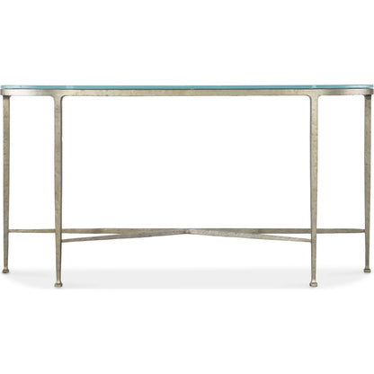 Cora Glass Top Console Table by Hooker Furniture in champagne. Made from unique in a modern style.