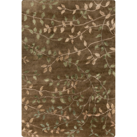 SNG-5002 Rug by Surya in dark brown, sage, taupe. Made from 80% wool, 20% viscose in a unique style.