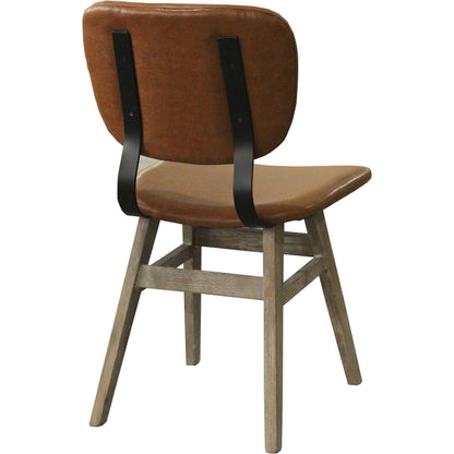 Fraser Dining Chair by LH Imports in white washed, matte black. Made from unique in a modern style.