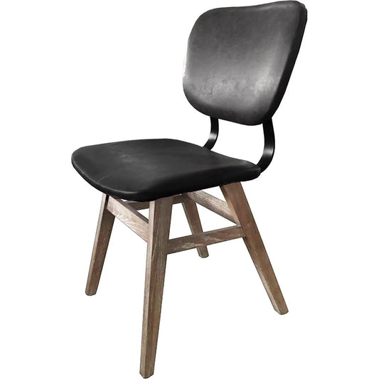 Fraser Dining Chair by LH Imports in white washed, matte black. Made from unique in a modern style.