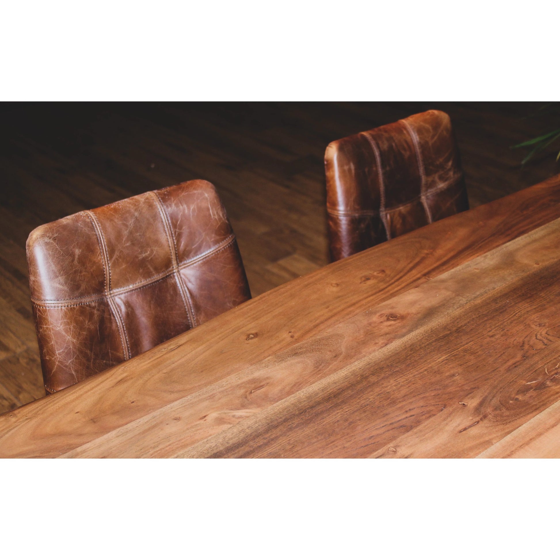 Mackenzie Dining Chair by LH Imports in brown. Made from ash, leather, pu foam, polyester fiber in a modern style.