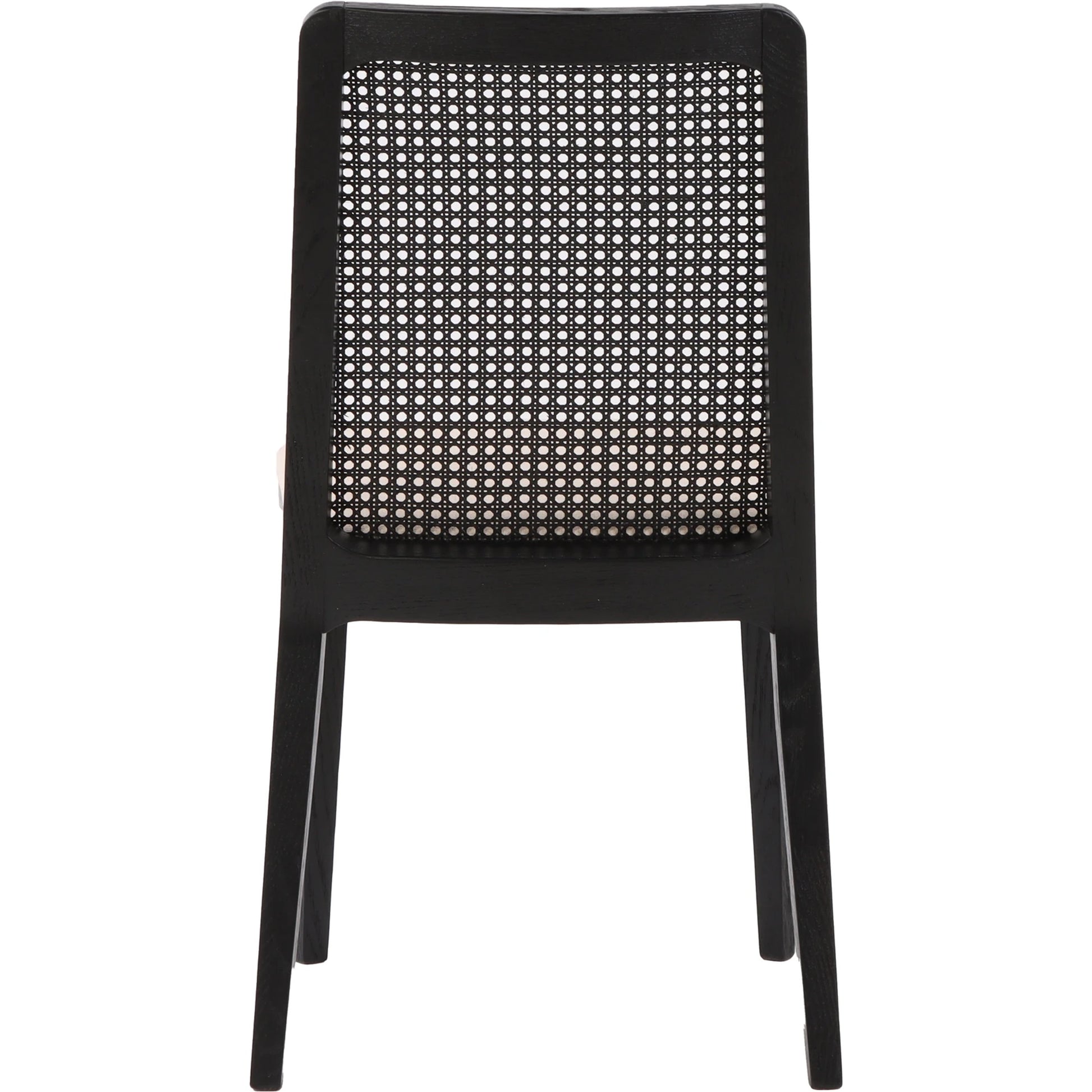 Cane Dining Chair by LH Imports in black. Made from ash, pu foam, polyester fiber, linen, cotton, rattan in a modern style.
