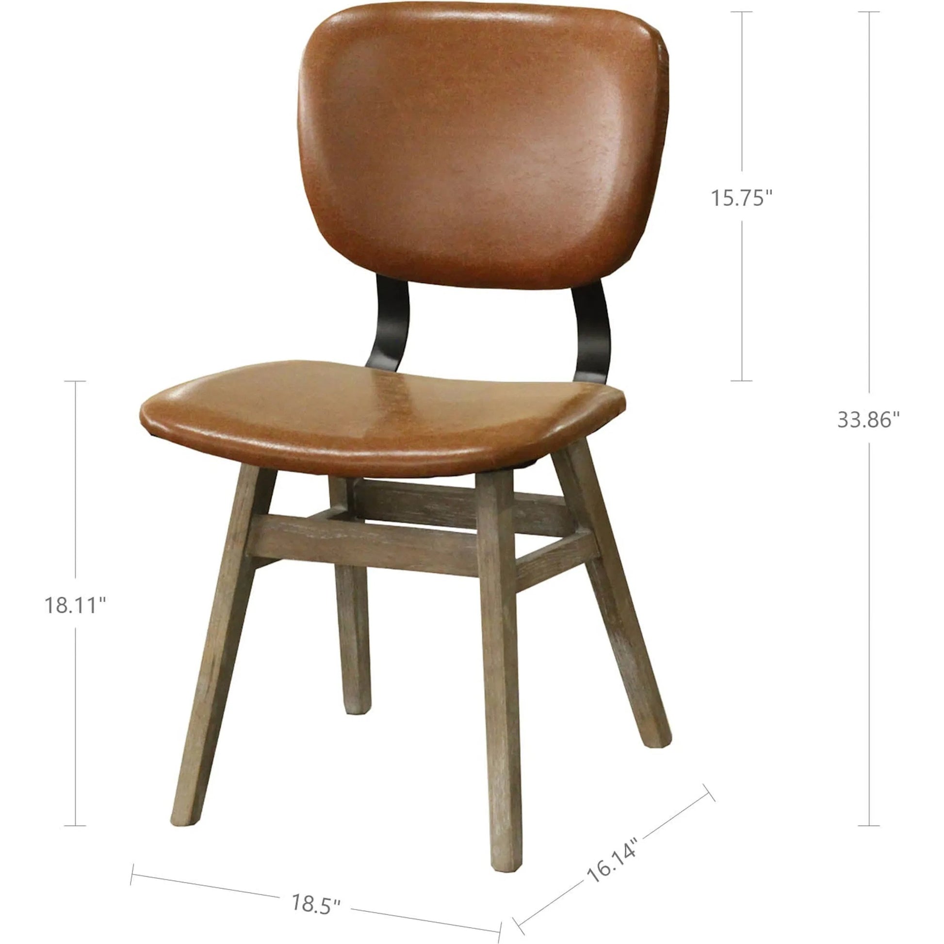 Fraser Dining Chair by LH Imports in white washed, matte black. Made from unique in a modern style.