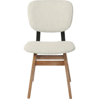 Fraser Dining Chair by LH Imports in white washed, matte black. Made from unique in a modern style.
